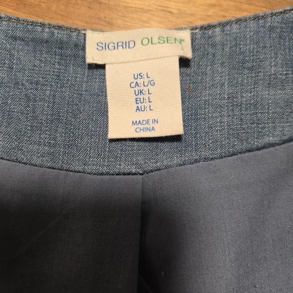 Sigrid Olsen Vintage Blue Denim Vest - Picture 8 of 10